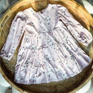 Dusty Pink Daisy Floral Little & Co. Casual Dress in 4T